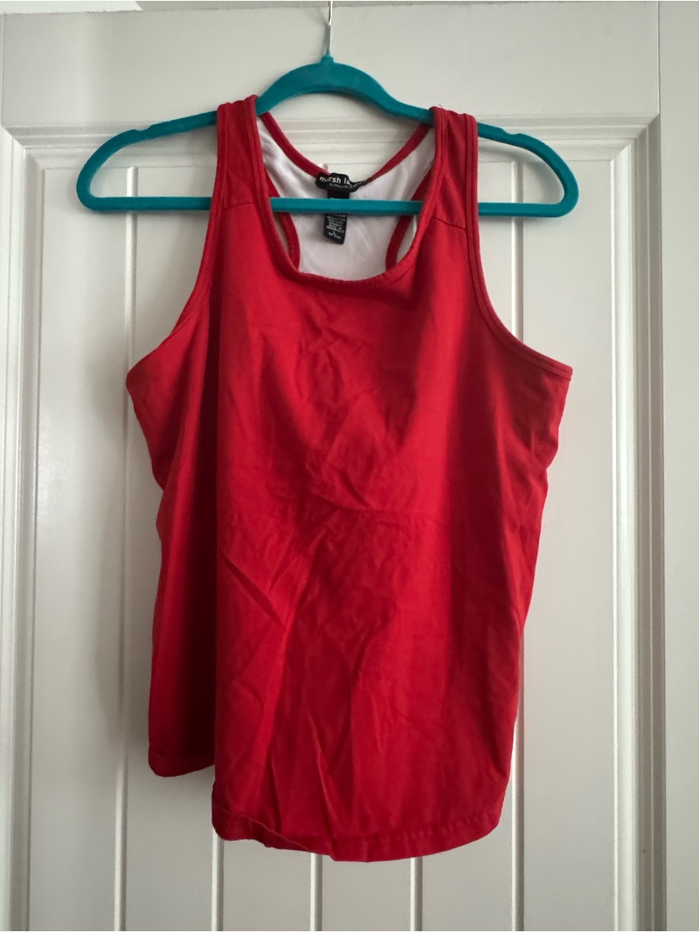 Marsh Landing Red Racerback Tank Top - Women's Athletic Layer